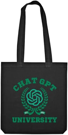 Сумка «Chat GPT University Чат IT университет программист» цвет черный