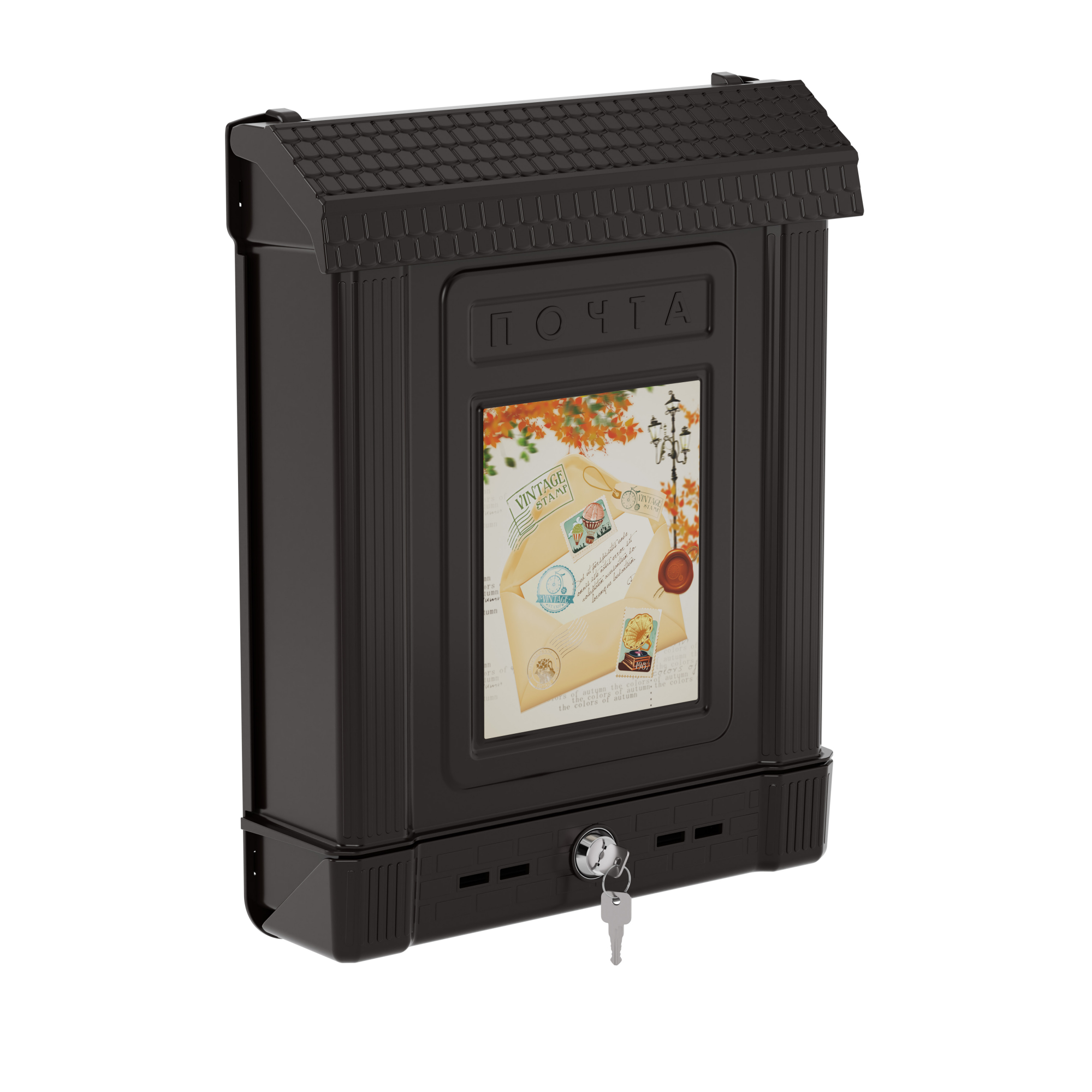 Альтернатива Почтовый ящик, коричневый