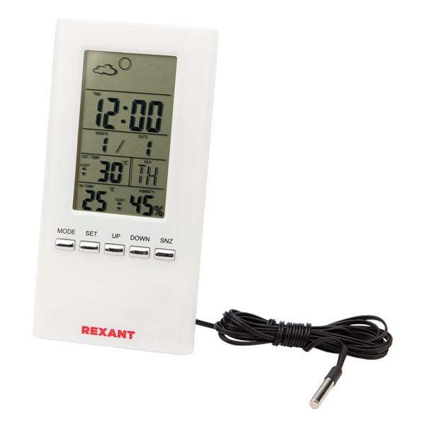 Метеостанция REXANT S3331SC комнатно-уличная с проводным датчиком