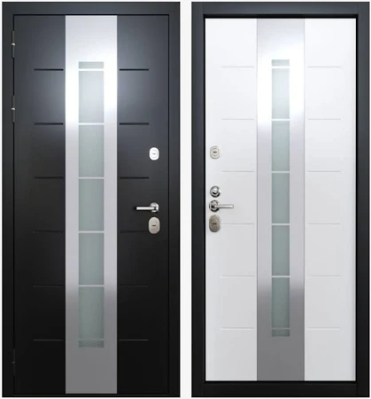 Входная дверь Хаммер ЛЕ 96x205 см правая бетон белый/черный