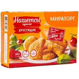 Наггетсы куриные Мираторг 300г хрустящие