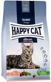 Сухой корм для взрослых кошек для здоровья кожи и шерсти Happy Cat Culinary Atlantik-Lachs 33/15 (лосось)