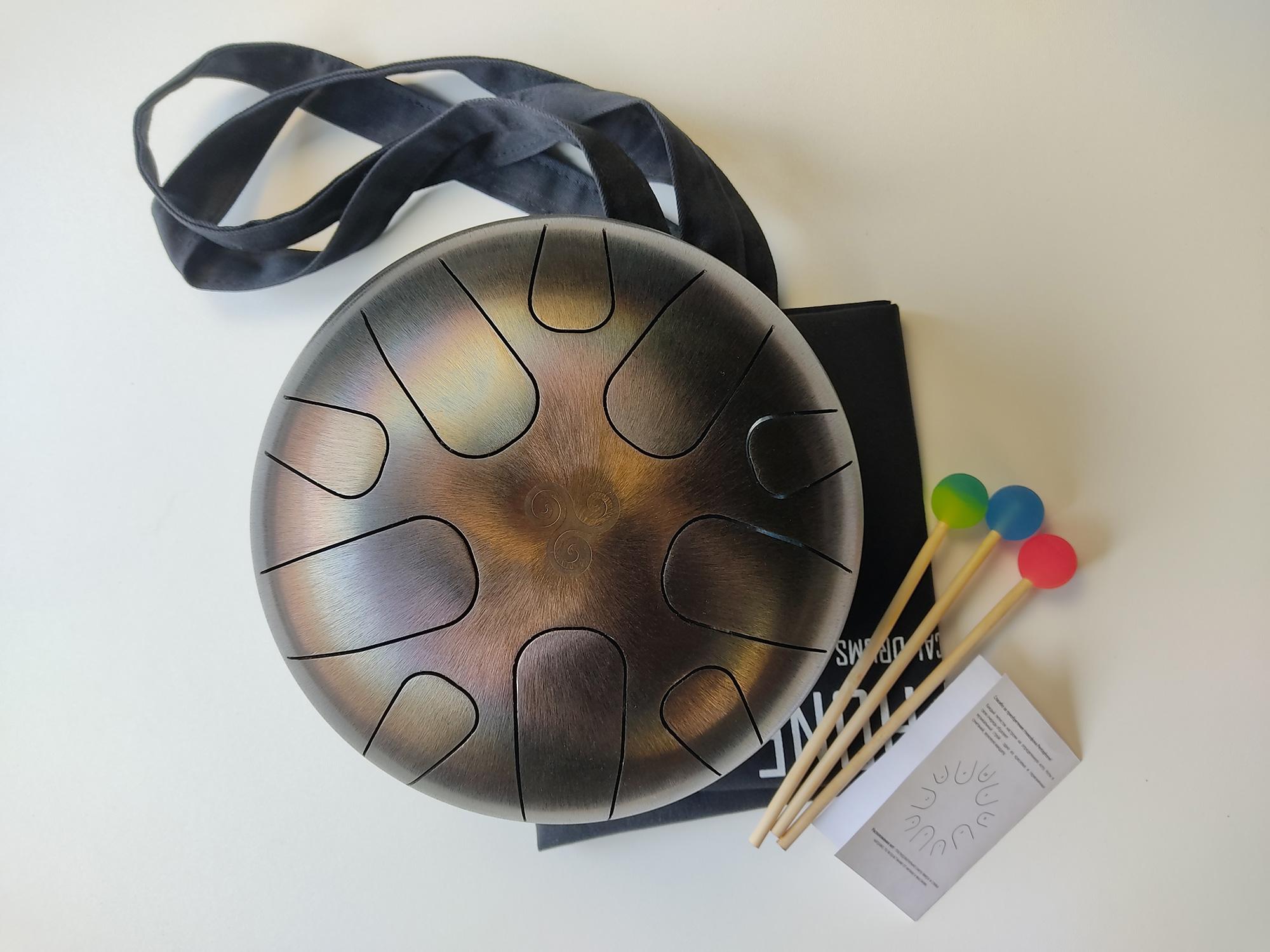 Глюкофон Pentaphone 22 см 10 нот, строй Celtic-Raga. Художественный обжиг/воронение.