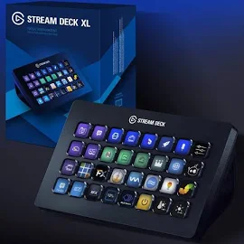 Расширенный студийный контроллер Elgato Stream Deck XL, 32 макро-клавиши, триггерные действия в приложениях и программном обеспечении, например, OBS 