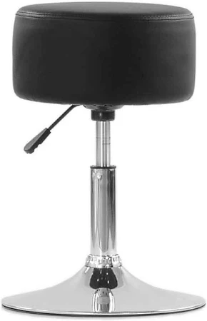 Табурет Barneo N-131 Авито, хром - PU черная кожа