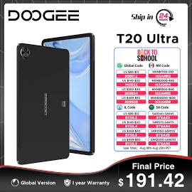 Планшетный ПК DOOGEE T20 Ultra, 12 дюймов, 2K дисплей, 12 Гб + 256 ГБ, Helio G99, 10800 мАч, основная камера 16 МП, Android 13, четырехъядерный 