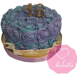 Торт на день рождения со сливками No1849