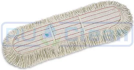 Моп с карманами TTS (100х13см, хлопок, для сухой уборки, белый)