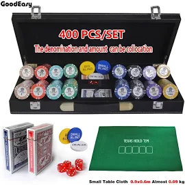 200/300/400 шт./компл. 15,5 г АОМ фишки для покера наборы глины Casino Chips в форме фишек Казино Техасский Холдем набор микросхем кожаный чехол и 