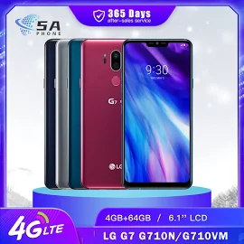 Оригинальный мобильный телефон LG G7 ThinQ G710N G710VM 4G 6,1 дюйма, 4 ГБ ОЗУ, 64 ГБ ПЗУ, 16 МП + 8 МП, восьмиядерный смартфон Snapdragon 845, 