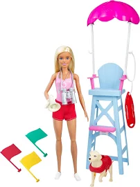 Кукла Barbie Барби Спасатель на пляже с вышкой GTX69