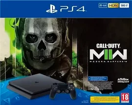 Sony PlayStation 4 Slim (500GB) с игрой CALL of DUTY Modern Warfare II (CUH-2216A), 0+