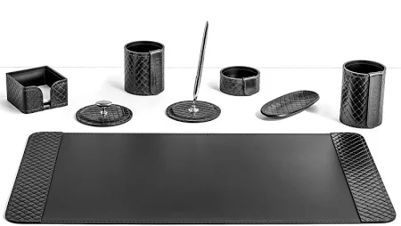 Набор Дзен из кожи премиум FG Black treccia/черный 8 предметов