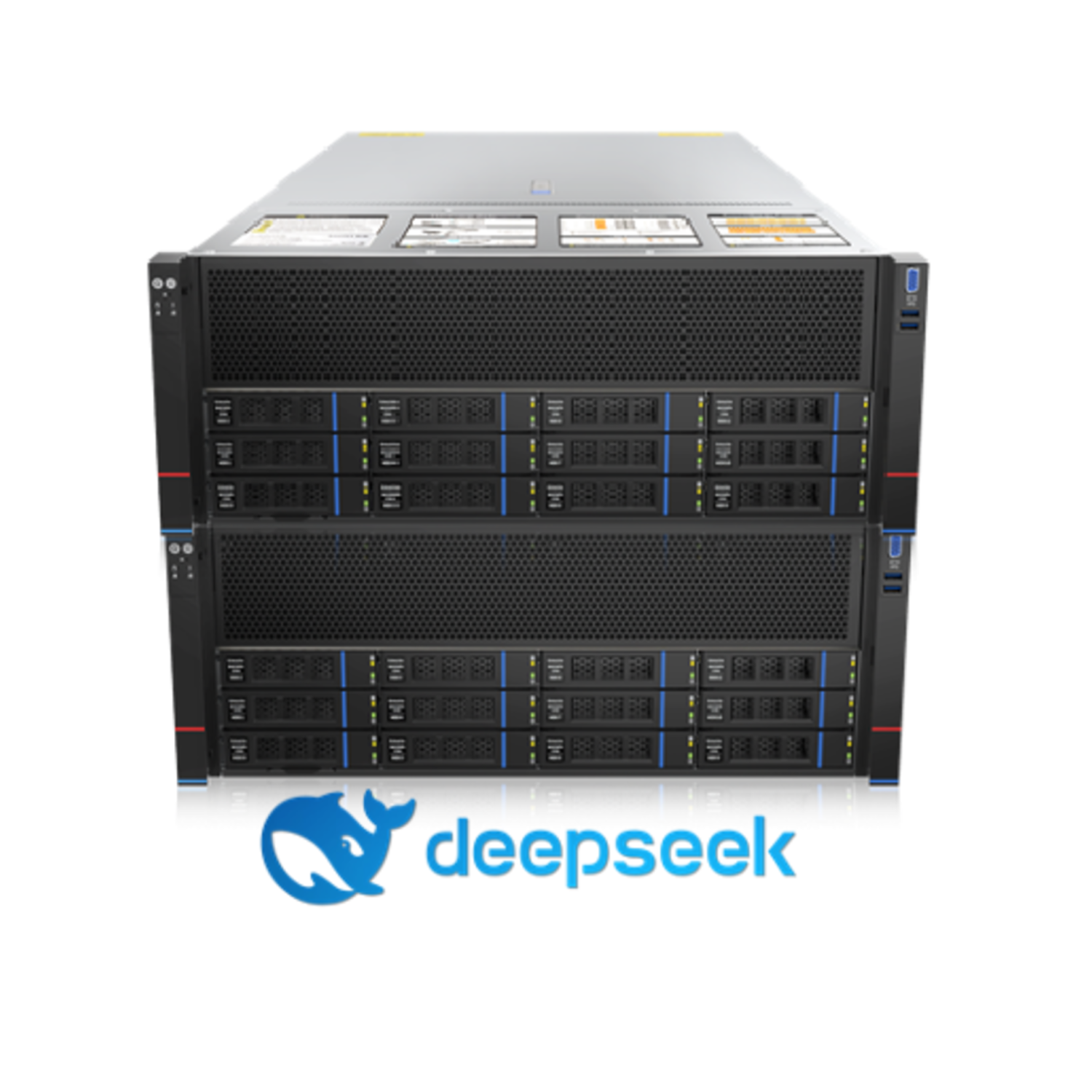 Сервер SNR-SR4410RG c LLM Deepseek-671B, 8U, 1024GB RAM, 768GB vRAM, резервируемый БП