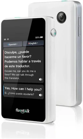 Голосовой переводчик Timekettle Fluentalk T1 Mini онлайн, офлайн, фото перевод, 40 языков White