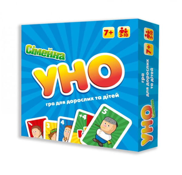 Игра Strateg настольная Семейная УНО, для взрослых и детей 7+ 30606