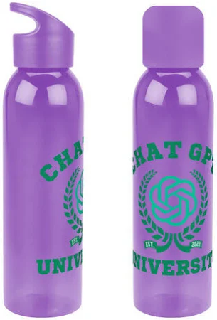 Бутылка для воды «Chat GPT University Чат IT университет программист» цвет фиолетовый