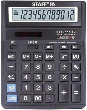 Калькулятор настольный STAFF STF-777 12 разрядов