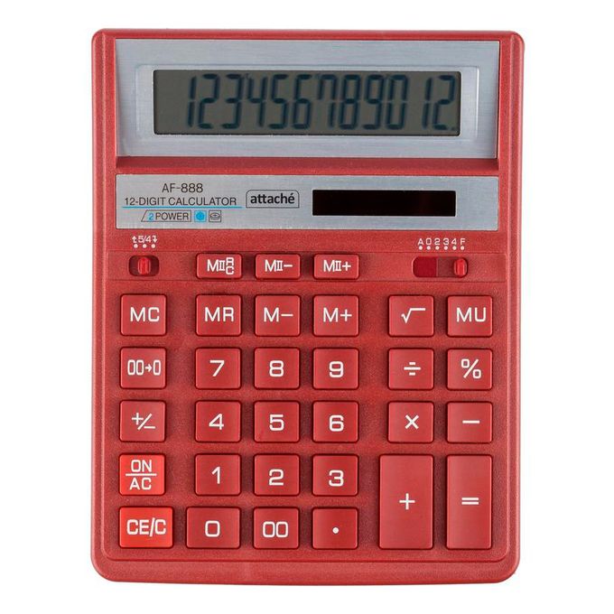 настольный полноразмерный Калькулятор Attache AF-888 12-разрядный