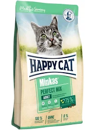 Happy Cat Minkas Perfect Mix сухой корм для взрослых кошек, птица, рыба и ягненок