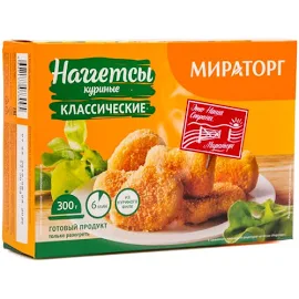 Наггетсы куриные Мираторг 300г классические