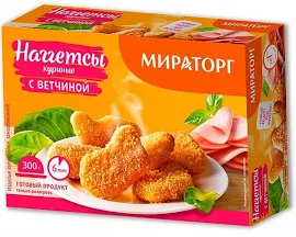 Мираторг / Наггетсы куриные с ветчиной 300г