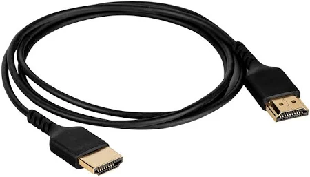 Кабель HDMI Wize [WAVC-HDMIUS-0.2M] 0.2 м, v.2.0, 19M/19M, 4K/60 Hz 4:4:4, 36 AWG, HDCP 2.2,ультратонкий, позол.разъемы, черный, пакет