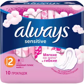 Always Прокладки гигиенические с крылышками Ultra Sensitive Normal Plus 10 шт