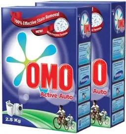 Omo Active Auto Laundry Powder Detergent 2 x 2.5Kg