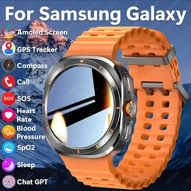 Новинка 2024, часы Samsung, ультраклассические Смарт-часы для мужчин и женщин, AMOLED, голосовые вызовы, чат, GPT, GPS-трекер, спортивные часы для 