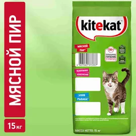 Kitekat сухой корм для кошек Мясной пир 15 кг