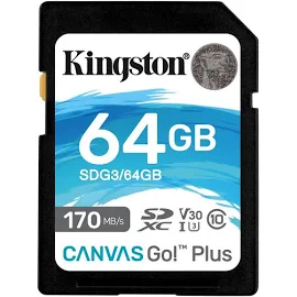 Карта памяти SDXC Kingston Canvas Go Plus 64GB (SDG3/64GB)