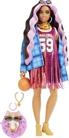 Barbie Кукла Экстра в платье баскетбольный стиль