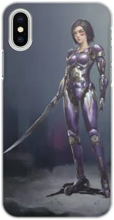 Чехол для iPhone X/XS, объёмная печать "Alita: Battle Angel"