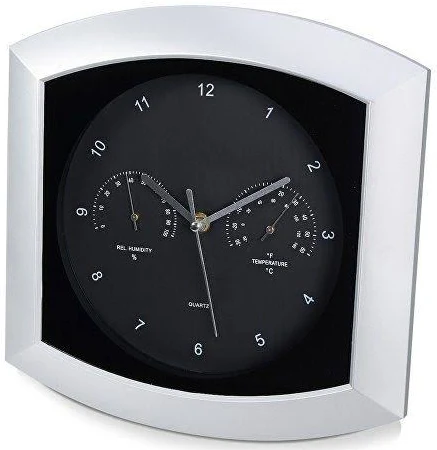 Погодная станция настенная «Кусто», серебристый/черный (Р)