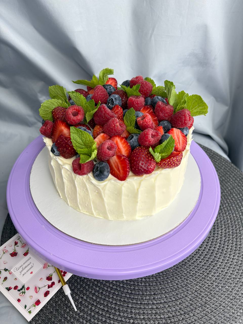 Торт пирог с ягодами 1,4 кг.Тренд 2025 как из пинтерест