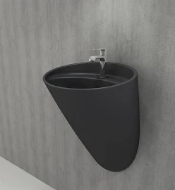 BOCCHI Venezia Asma Monoblok Lavabo, 54 cm, Antrasit