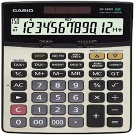 Casio Hesap Makinası Masa Üstü 12 Hane Check Control Dj-220d Plus Gri