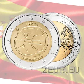 Spain 2 euro UNC 2009 - 10 Years Euro - WWU - UEM