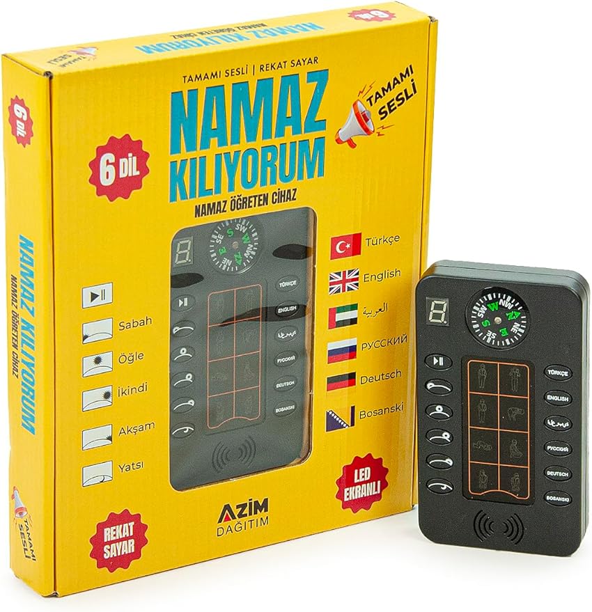 6 Farklı Dil Seçenekli Led Ekranlı Namaz Öğreten Cihaz