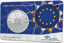 Netherlands 5 euro UNC 2022 - Maastricht Treaty