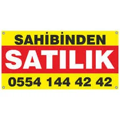 Kişiye Özel Sahibinden Satılık İlan Afişi Brandası