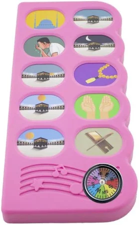 Pusulalı Kıbleyi Gösteren Sesli Namaz Öğreten Cihaz Pembe