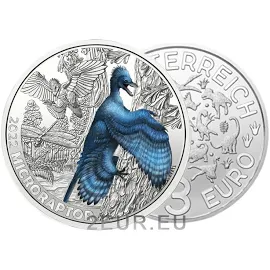 Austria 3 euro coin 2022 - Microraptor