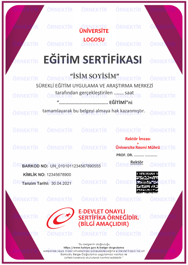 E-Devlet Onaylı Sertifika Talebi