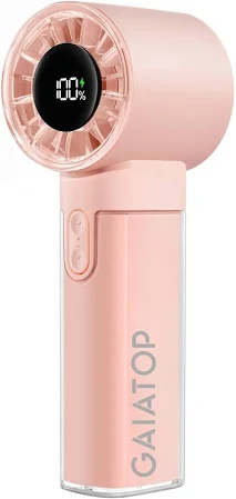 Gaiatop Taşınabilir El Tipi Turbo Fan, 1-100 Ayarlanabilir Yüksek Hız, 3-20 Saat Soğutma Süreleri, 4800mAh USB Şarj Edilebilir Taşınabilir Küçük El