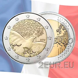 France 2 euro UNC 2015 - 70 Years of Peace in Europe