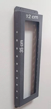 New Diafon Metal Kapı Zili Koruyucu Zil Paneli Antrasit 12x35x3 cm