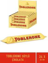 Toblerone Sütlü Bar Çikolata 35 gr x 24 Adet