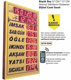 Vakitmatik Dijital Namaz Vakitlerini Gösteren Saat